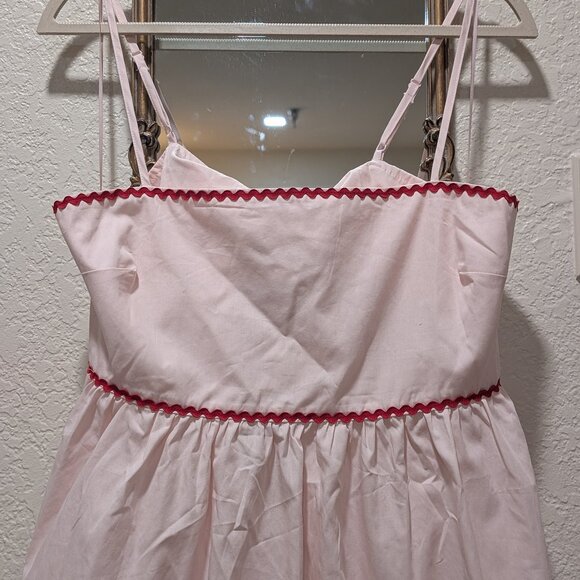 Francesca's Kelly Bow Back Ric Rac Pattern Mini Dress - Picture 5 of 11